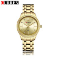 CURREN 9010 Watch Women Casual Fashion Quartz Wristwatches Ladies Gift Crystal Design relogio feminino gold blue